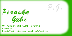 piroska gubi business card